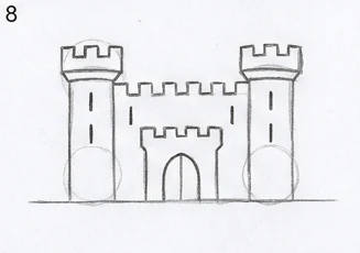 Step 8 of 12: Stonework where it shows