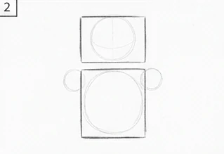 Step 2 of 12: Square the head and torso